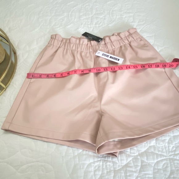 STEVE MADE WOMEN’S  FAUX LEATHER VEST AND SHORT PANTS SIZE M COLOR SEPIA ROSE - Picture 11 of 16